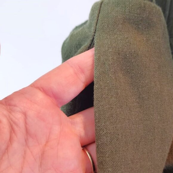 Reitmans olive green high waist linen blend shorts - Picture 4 of 9